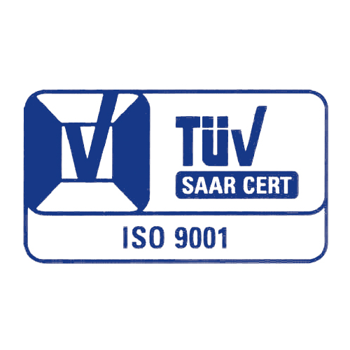 TÜV Saar nach ISO DIN EN ISO 9001 zertifiziert